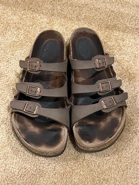 Birkenstock Florida Mocha Brown Slide Sandals 40
